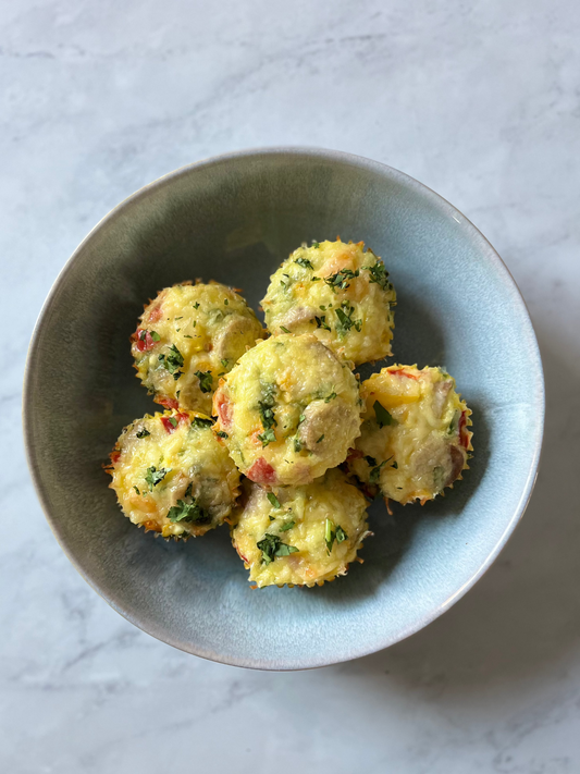 Spinach and Kale Egg Bites with Sunworks Farms Breakfast Sausage